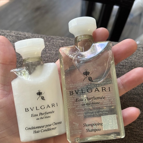 BVLGARI Eau Parfumée au thé blanc Shampoo & Conditioner Travel Size Set NEW - Picture 3 of 3